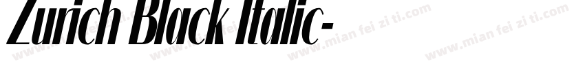 Zurich Black Italic字体转换